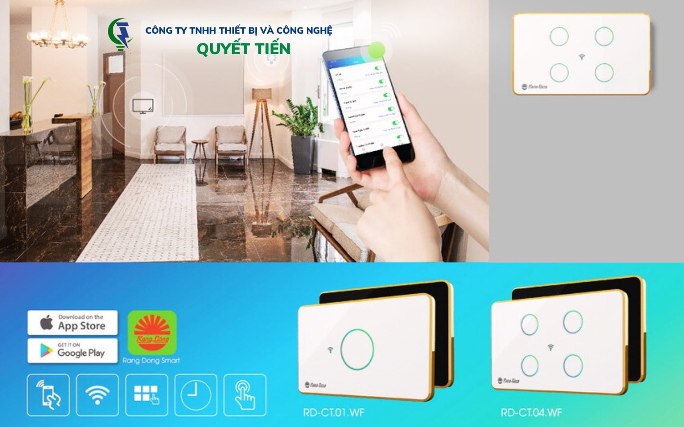 Công tắc cảm ứng thông minh wifi, đa trải nghiệm với nhiều kịch bản khác nhau